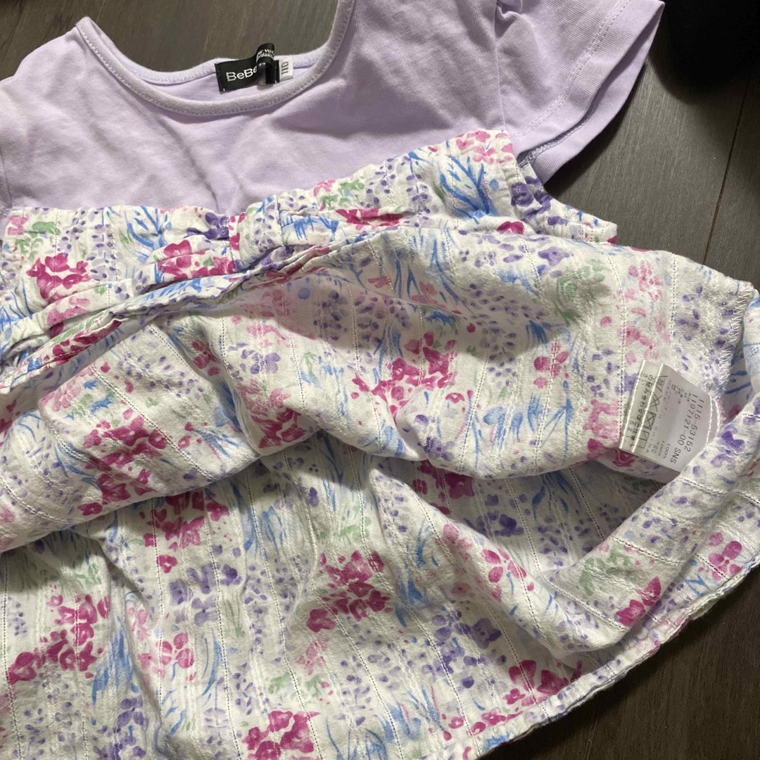 BeBe(ベベ)のBEBE プロヴァンスフラワープリントドッキングTシャツ キッズ/ベビー/マタニティのキッズ服男の子用(90cm~)(Tシャツ/カットソー)の商品写真