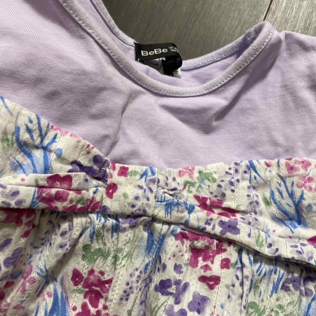 BeBe(ベベ)のBEBE プロヴァンスフラワープリントドッキングTシャツ キッズ/ベビー/マタニティのキッズ服男の子用(90cm~)(Tシャツ/カットソー)の商品写真