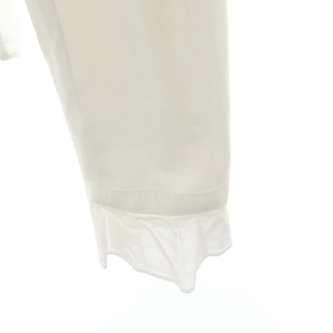 エリザ 裾・袖口フリル ノーカラー ショートジャケット クロップド丈 1 白 レディースのジャケット/アウター(その他)の商品写真