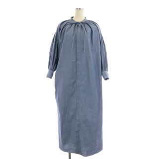 ハイク(HYKE)のハイク 22SS CHAMBRAY GATHERED DRESS ワンピース(ロングワンピース/マキシワンピース)