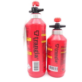 【未使用】[セット] トランギア フューエルボトル 0.5L/0.3L レッド TR-506005/TR-506003 アウトドア キャンプ(ストーブ/コンロ)