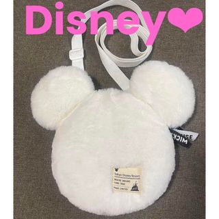 ディズニー(Disney)のディズニー　ミッキー　ショルダーポーチ　ショルダーバッグ　もこもこ　ふわふわ(キャラクターグッズ)