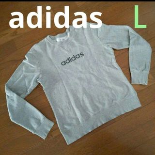 アディダス(adidas)のadidas　アディダス　トレーナー　Ｌ　レディース　スウェット　長袖(トレーナー/スウェット)