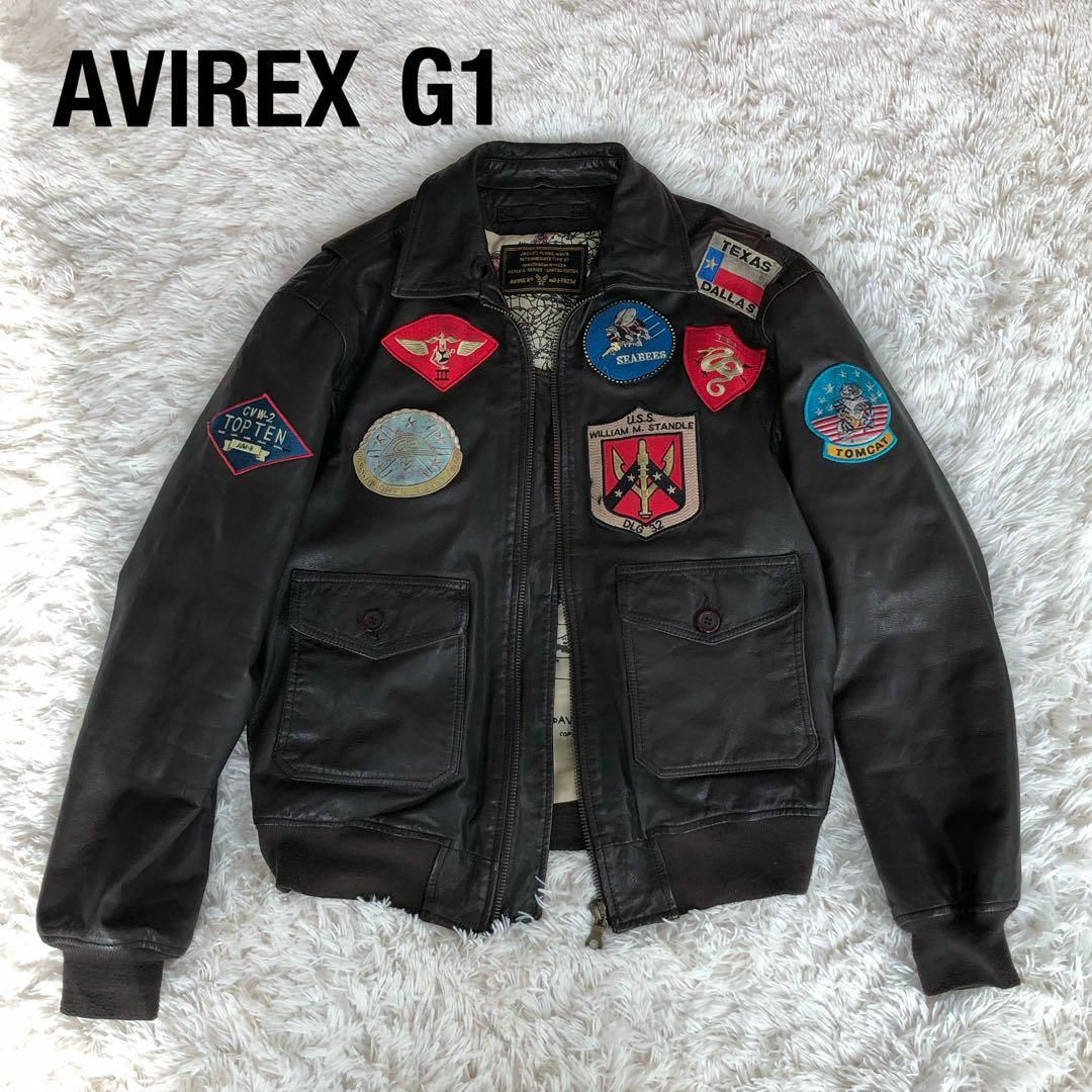 【雰囲気系】AVIREX G-1  レザージャケット blue angelsAVI