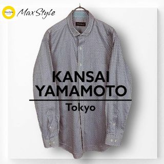 カンサイヤマモト(Kansai Yamamoto)の【山本寛斎】KANSAI 長袖 シャツ 格子柄 パープル L ボタンダウン(シャツ)