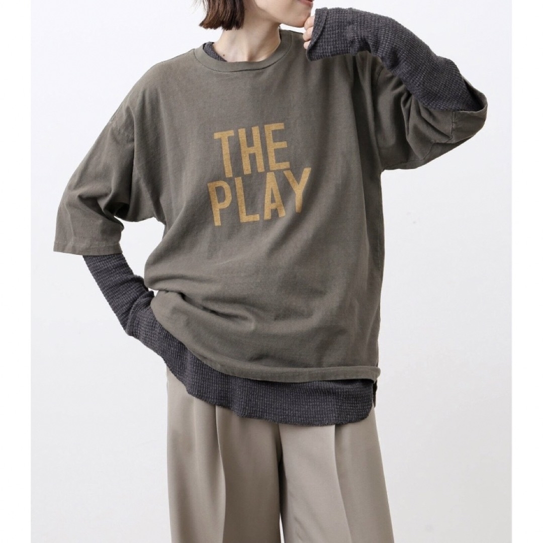 REMI RELIEF(レミレリーフ)のアパルトモンREMIRELIEFレミレリーフTHE PLAY7ブソデTシャツ  レディースのトップス(シャツ/ブラウス(長袖/七分))の商品写真