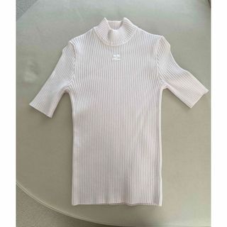 クレージュ(Courreges)のCourrèges ショートスリーブリブニット トップス(ニット/セーター)