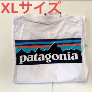 新品 patagonia パタゴニア ロンT P-6LOGO ホワイト　XL(Tシャツ/カットソー(七分/長袖))