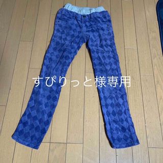 エフオーキッズ(F.O.KIDS)のFOKIDS   コーディロイパンツ　アーガイル　140cm  パープル(パンツ/スパッツ)