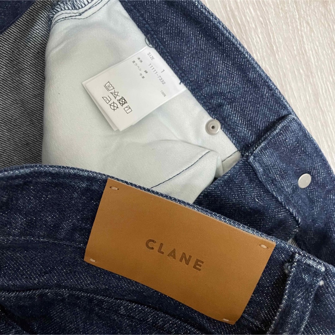 CLANE J/W ショートベルボトムデニム