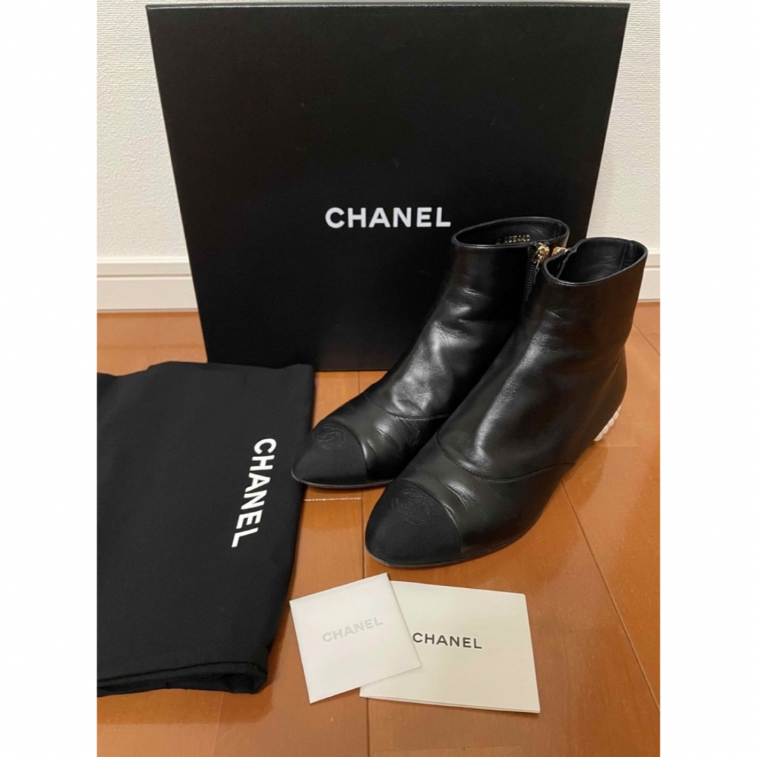 CHANEL - 【美品】CHANEL/シャネル ショートブーツ パール シューズの