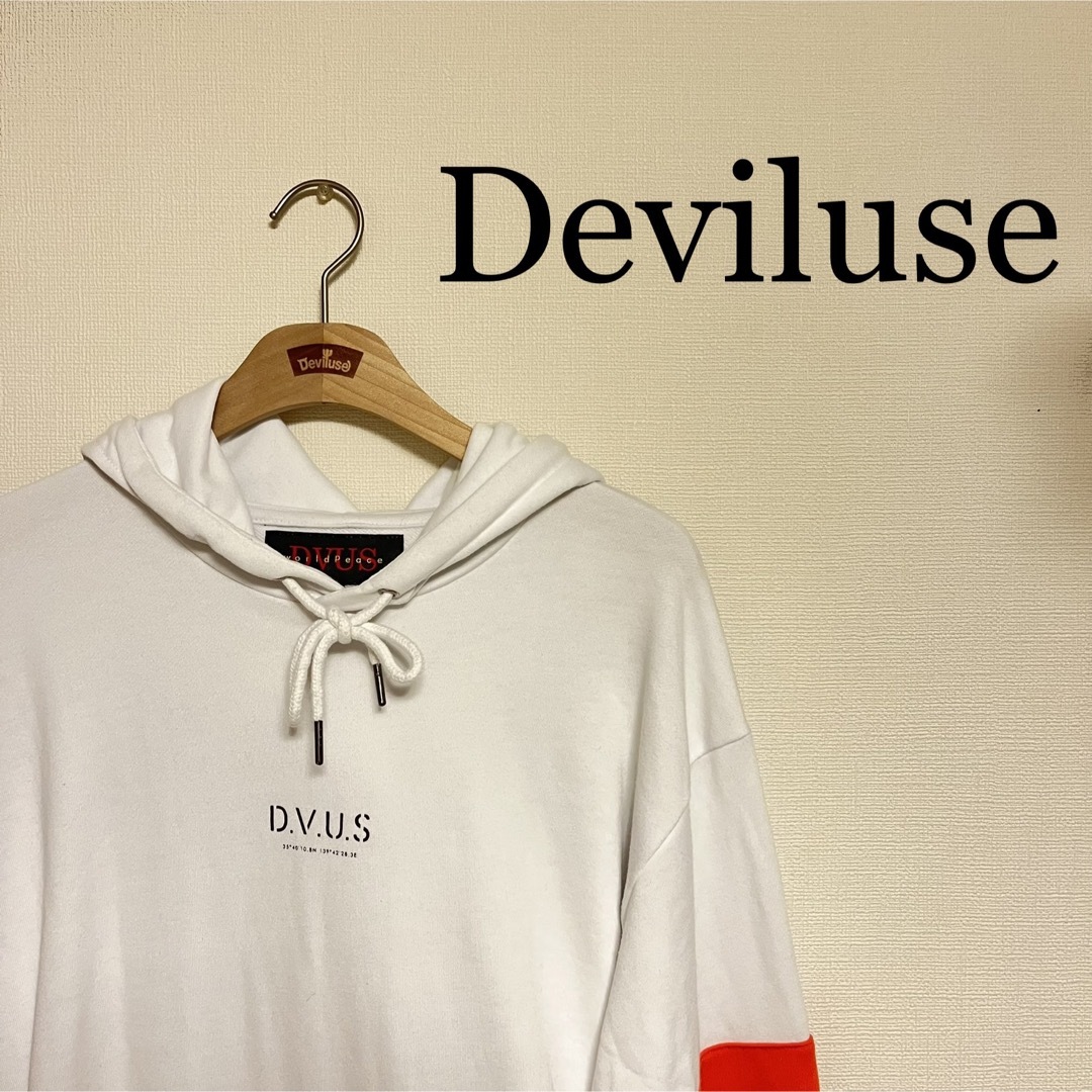 Deviluse パーカー ホワイト | フリマアプリ ラクマ