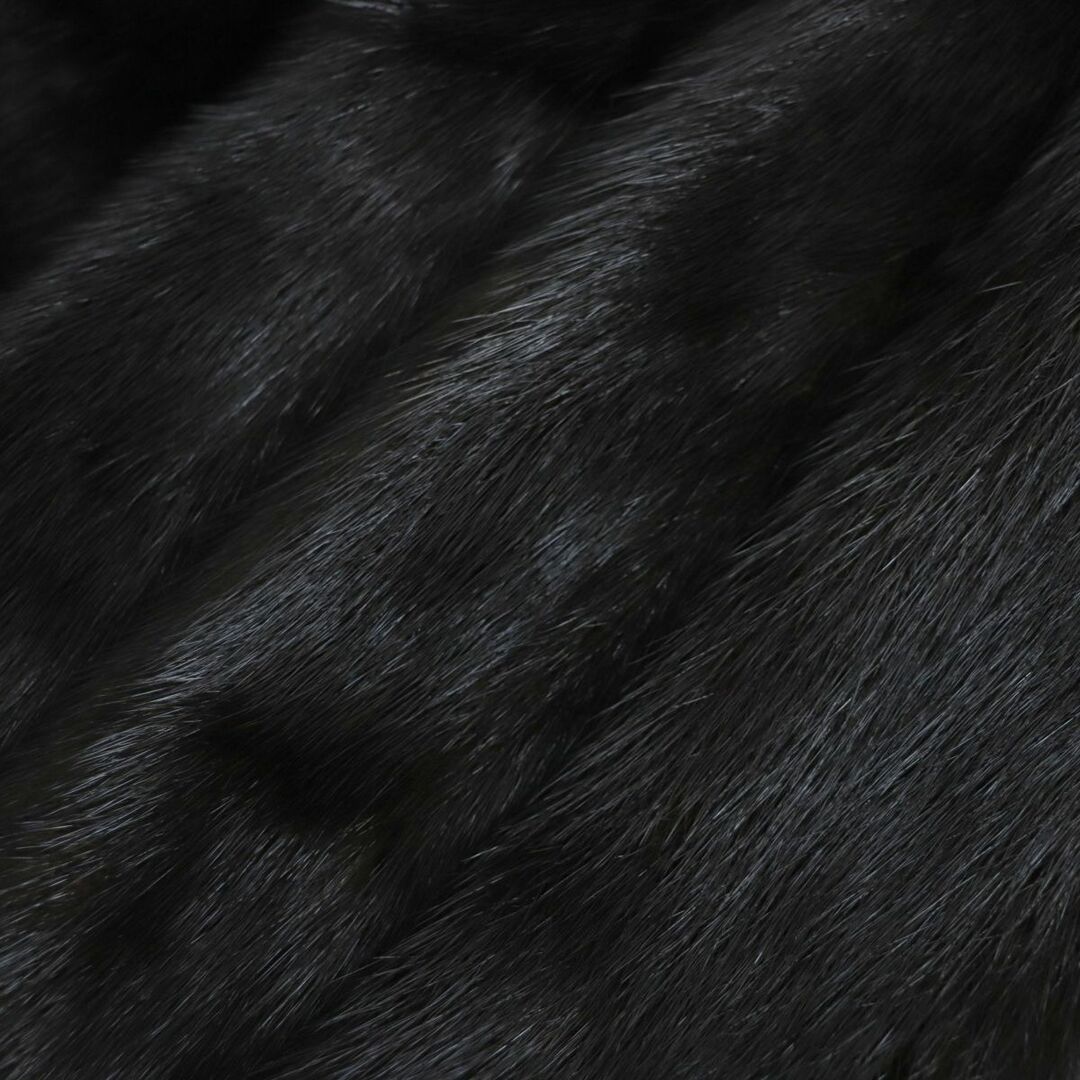 極美品▼SAGA MINK　サガミンク　本毛皮コート　ブラック　毛質艶やか・柔らか◎
