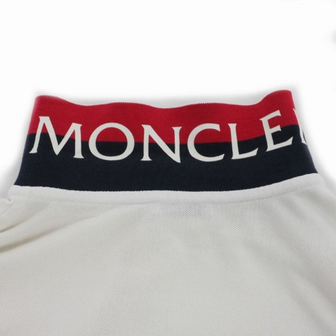 MONCLER - モンクレール MONCLER ポロシャツ 半袖 ボーダー M 白