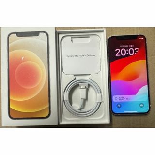 アイフォーン(iPhone)の中古 AU iPhone12 mini 128GB 白 SIMフリー 送料無料(スマートフォン本体)