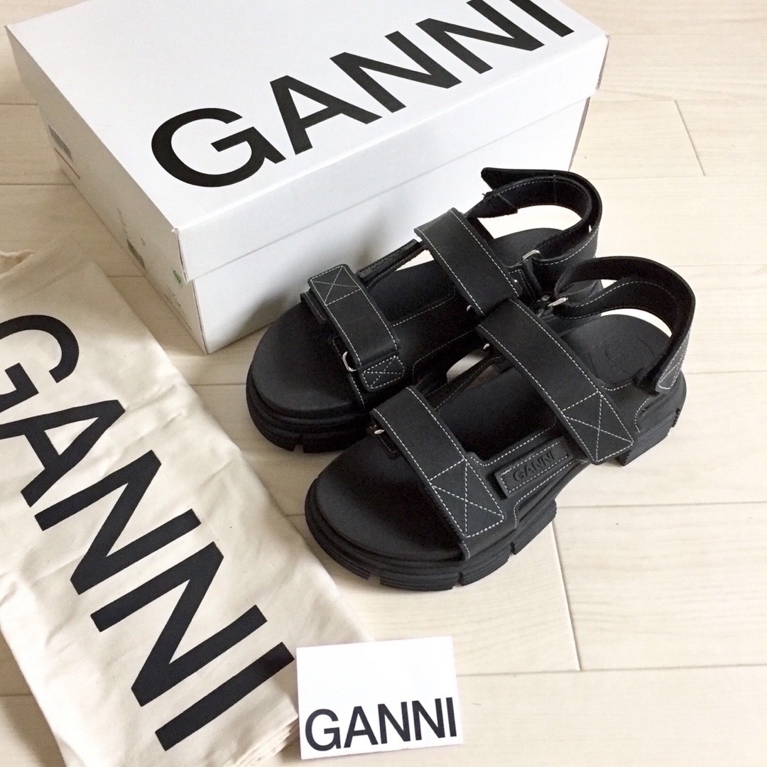 GANNI ガニー　ラバーサンダル　レッド　24cm