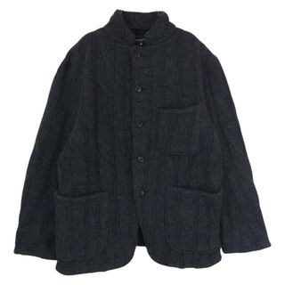 エンジニアードガーメンツ(Engineered Garments)のEngineered Garments エンジニアードガーメンツ KNIT LEISURE JACKET - CABLE KNIT ローゲージ ケーブル編み ニット ジャケット グレー系 S【中古】(その他)