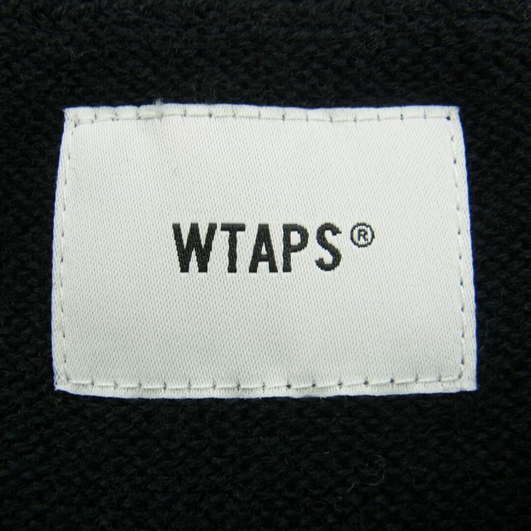 WTAPS ダブルタップス ニット 18AW CREW SWEATER ロゴ クルーネック ニット セーター ブラック系 2【美品】