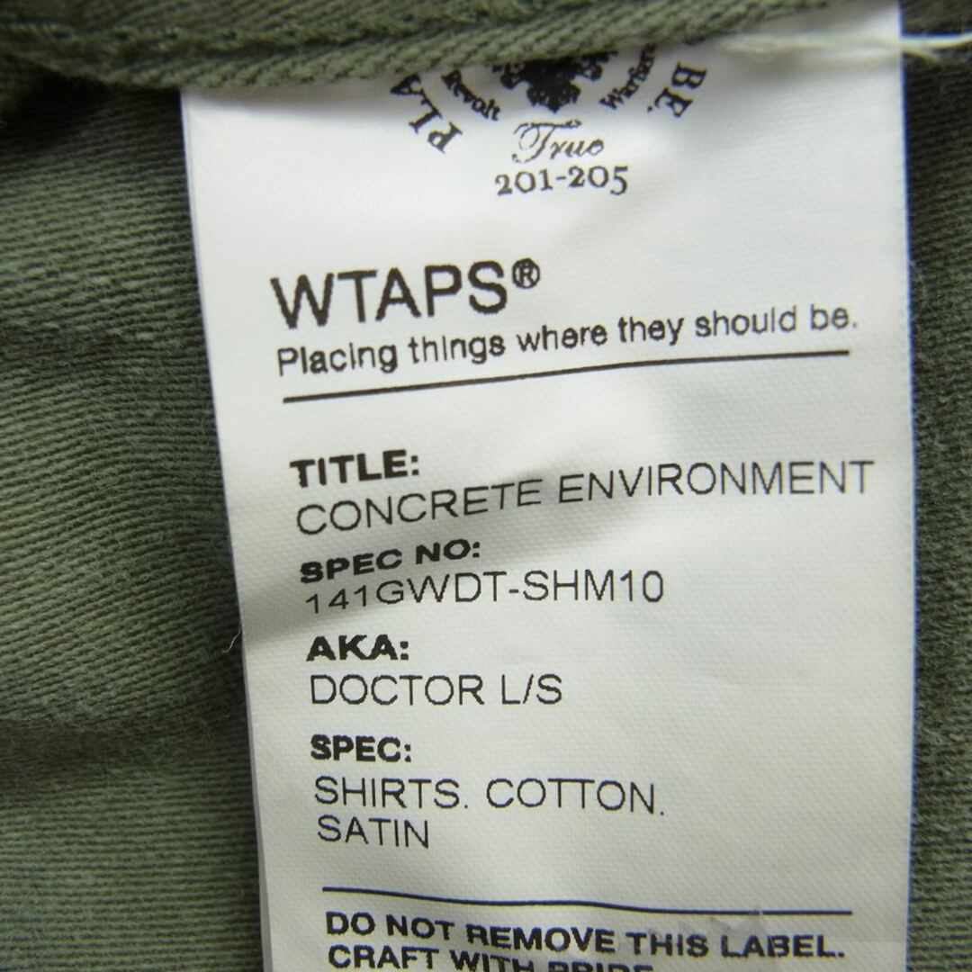 WTAPS 14SS DOCTOR L/S SHIRT COTTON SATIN