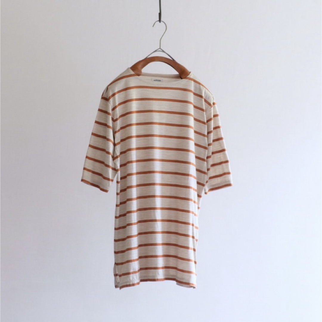 MAATEE&SONS柿乃葉別注ExSilk Border Busque Tee