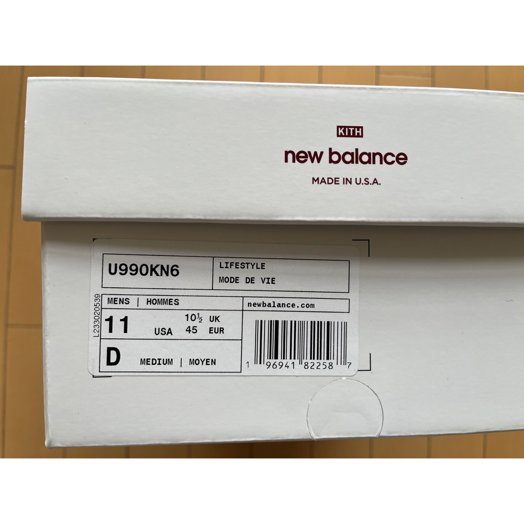 KITH × New Balance 990V6 Ronnie Fieg MSGメンズ