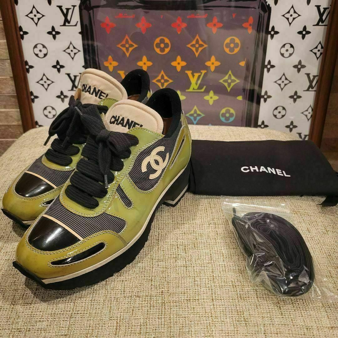 CHANEL　ココマーク　刺繍　スニーカー　かっこいい　スポーツ　ブーツ　厚底 | フリマアプリ ラクマ