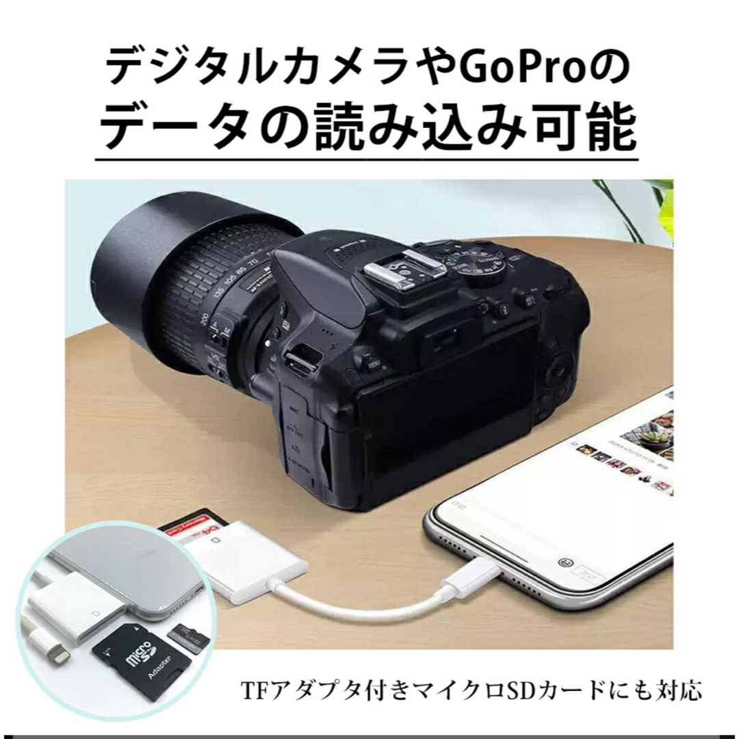 SDカードリーダー スマホ/家電/カメラのスマホアクセサリー(その他)の商品写真