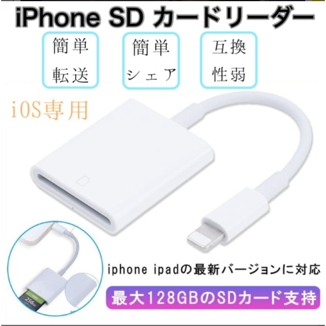 SDカードリーダー スマホ/家電/カメラのスマホアクセサリー(その他)の商品写真