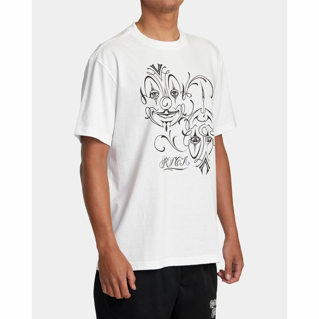 Mr CARTOON RVCA BALANCE CLOWNS TEE WHITE