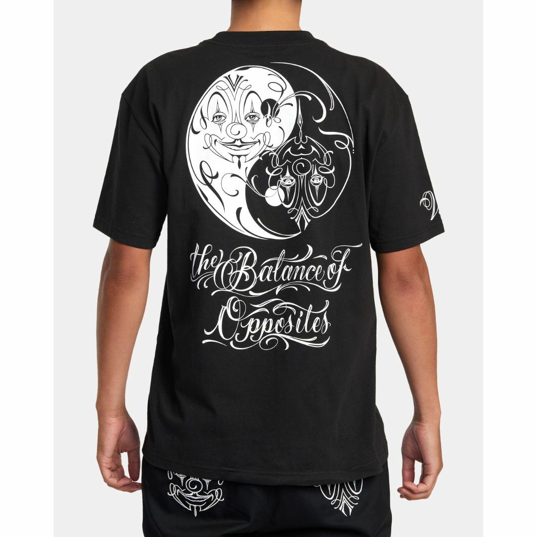 Mr CARTOON RVCA YIN YANG TEE BLACK 黒 陰陽-