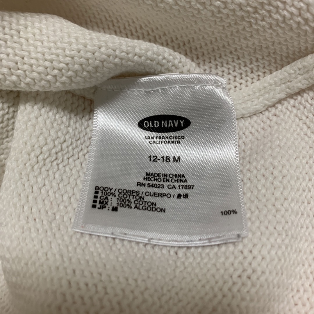 Old Navy(オールドネイビー)のOLD NAVY オールドネイビー女の子　トップス　ニット　12-18M  80 キッズ/ベビー/マタニティのベビー服(~85cm)(ニット/セーター)の商品写真