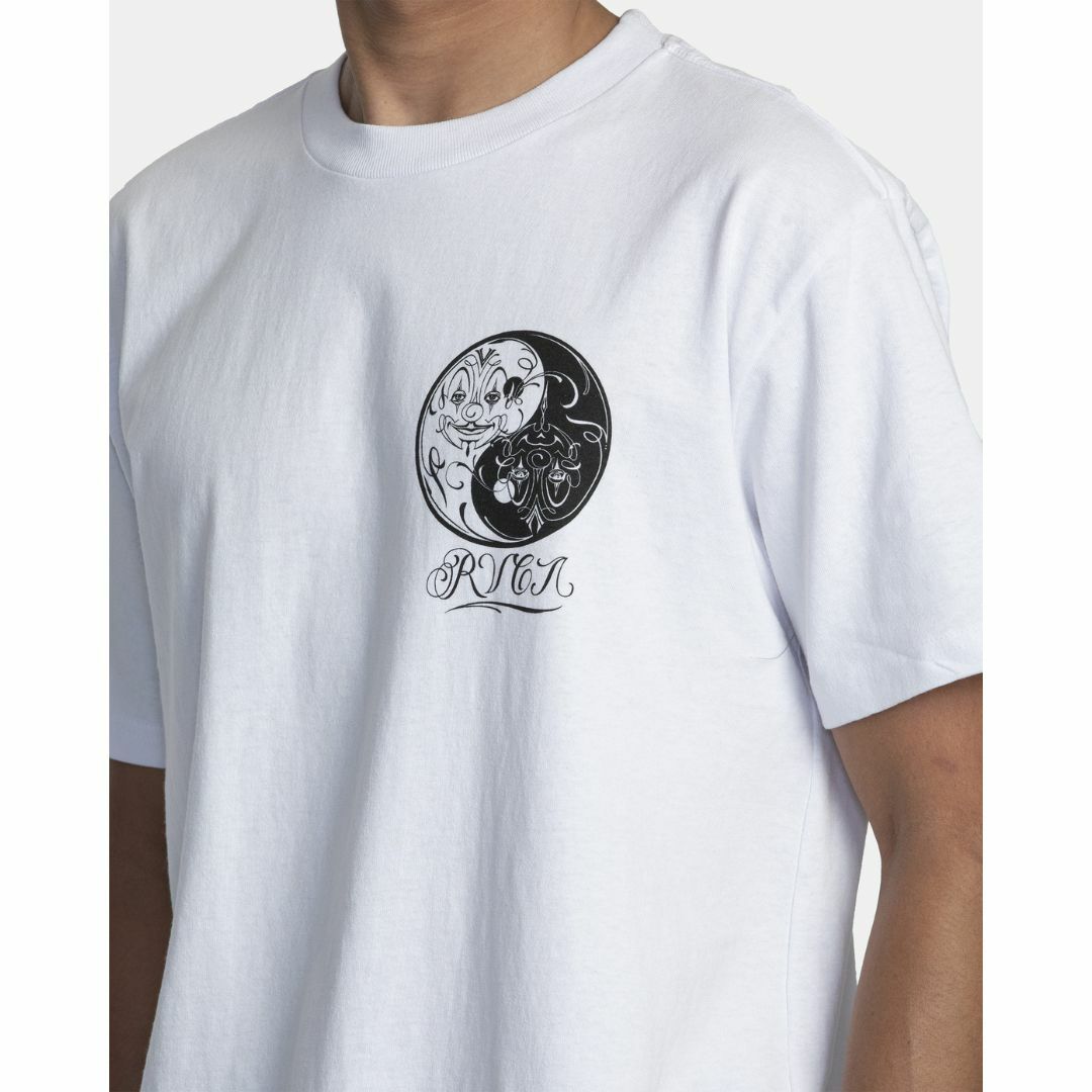 Mr CARTOON RVCA YIN YANG TEE WHITE 白 陰陽-