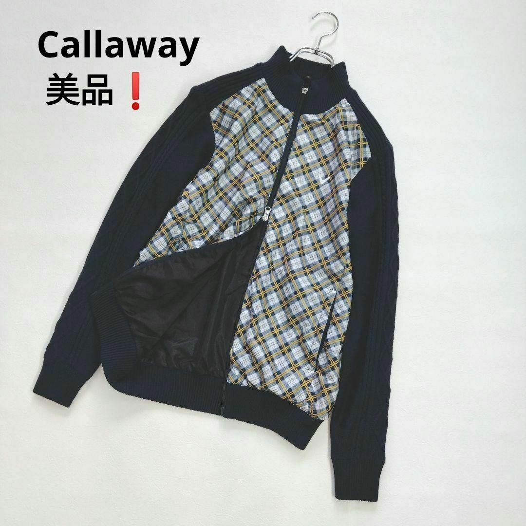 Callaway - 美品❗キャロウェイゴルフ メンズニットブルゾン ダブル