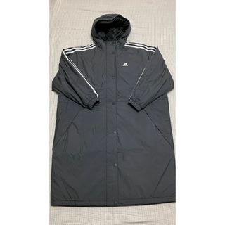 adidas ロングコート　カーキ　アウター