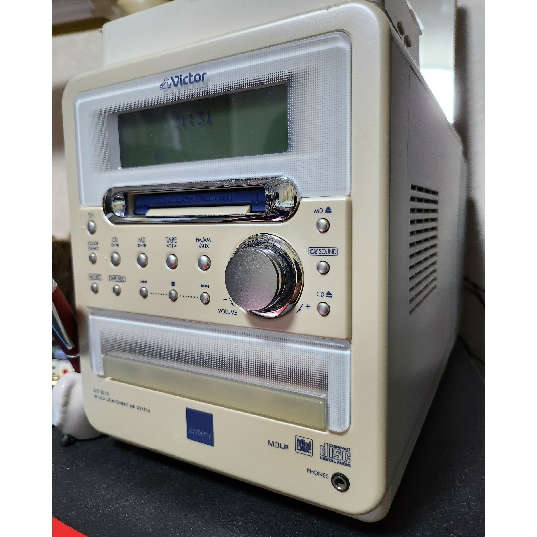 ビクター JVC コンポ UX-Q15-W（CD/MD/カセット） スマホ/家電/カメラのオーディオ機器(その他)の商品写真