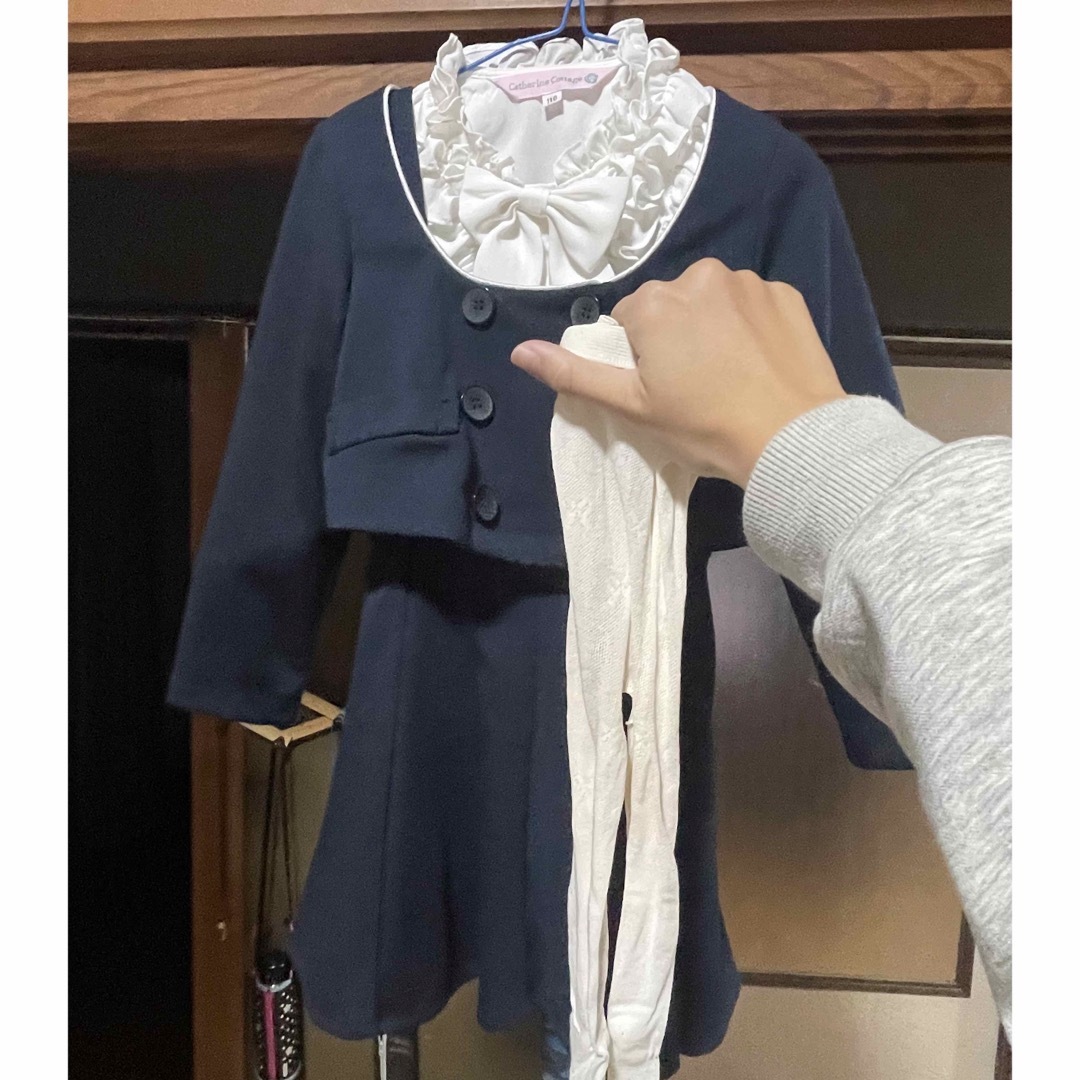 卒園　発表会　110センチ　スーツ　セットアップ キッズ/ベビー/マタニティのキッズ服女の子用(90cm~)(ドレス/フォーマル)の商品写真