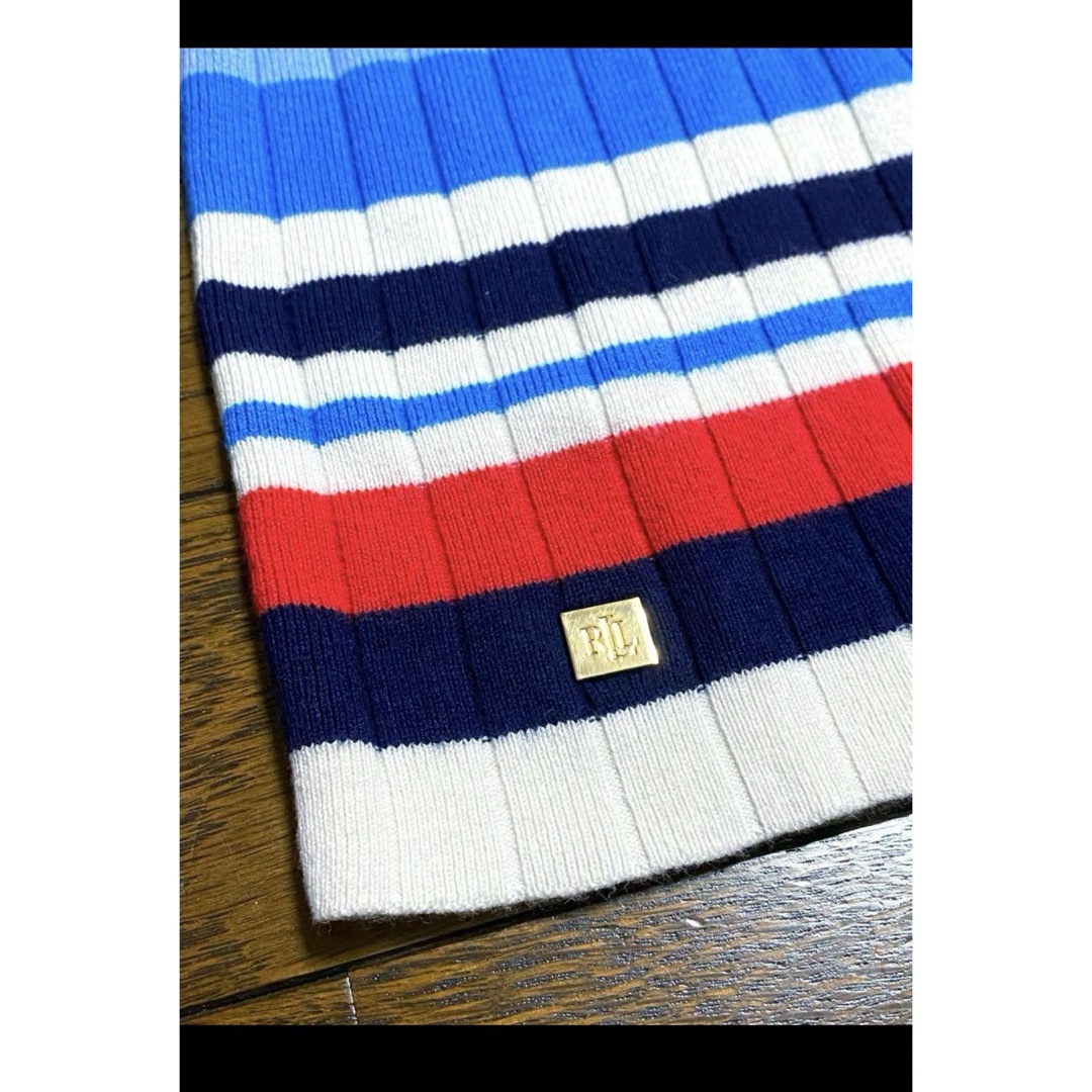 POLO RALPH LAUREN(ポロラルフローレン)の【希少デザイン】 ラルフローレン 半袖 ニット ミックスカラー   NO1619 レディースのトップス(ニット/セーター)の商品写真