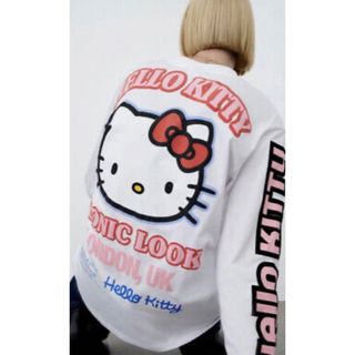 ザラ(ZARA)のZARA Hello kitty Tシャツ　両面プリント　個性　長袖　ロンT(Tシャツ/カットソー(七分/長袖))