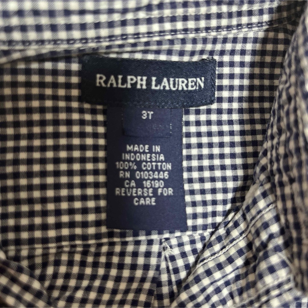 Ralph Lauren(ラルフローレン)のラルフローレン 100サイズ チェックシャツ 半袖 キッズ/ベビー/マタニティのキッズ服男の子用(90cm~)(ブラウス)の商品写真