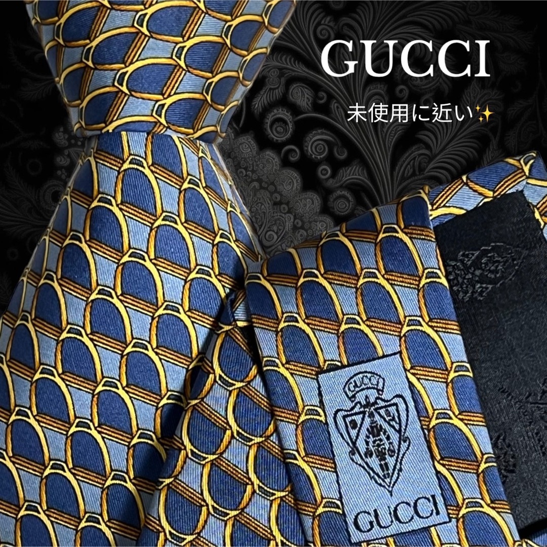 Gucci - 【未使用に近い】 GUCCI グッチ ブルー系 イタリア製 総