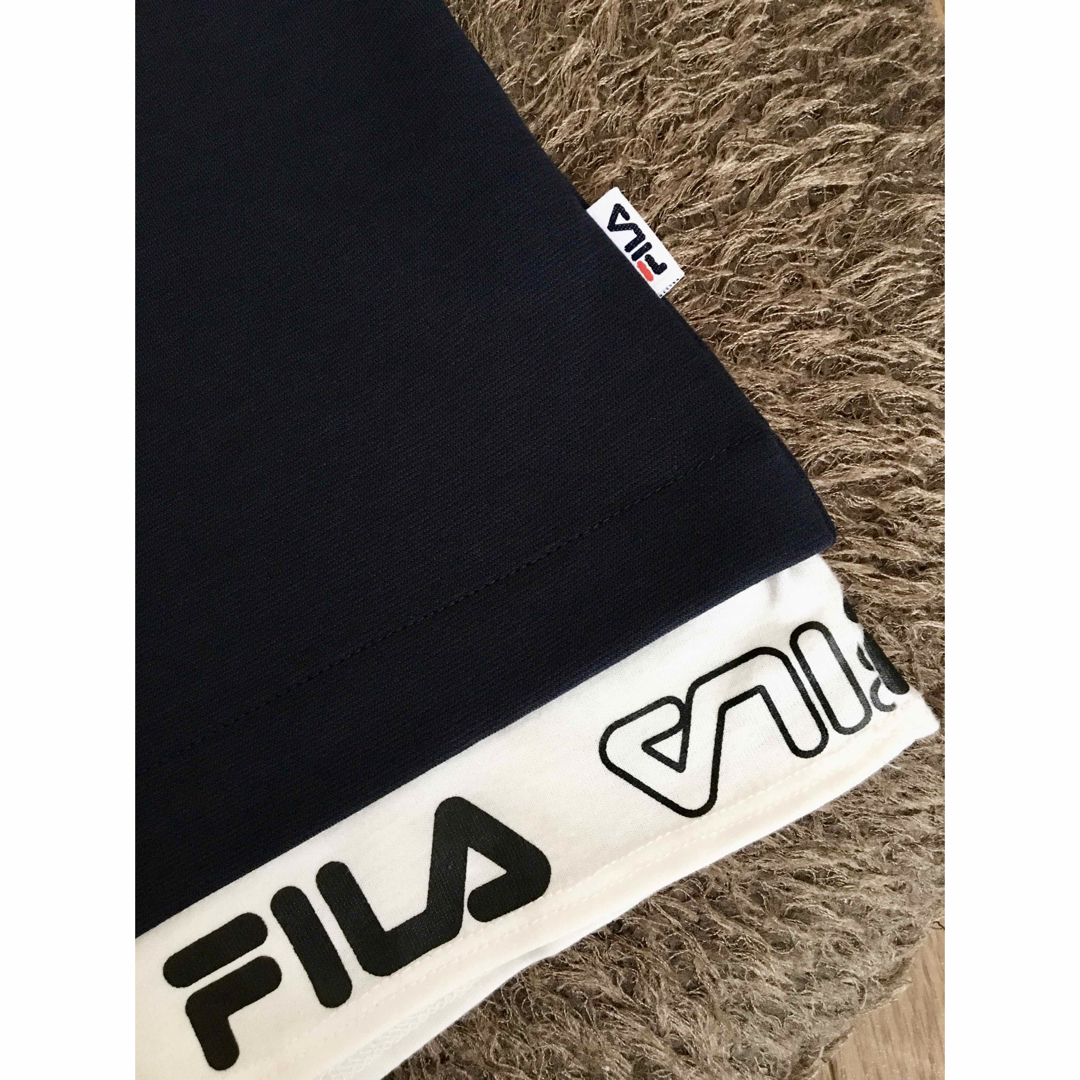 FILA(フィラ)の新品 FILA レイヤードトップス+タックテーパードパンツ セットアップ 2点 レディースのトップス(その他)の商品写真