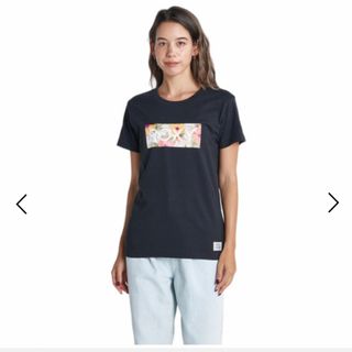 ロキシー(Roxy)のROXY Tシャツ レディース トップス ボックスロゴ グラフィック 花柄(トレーニング用品)