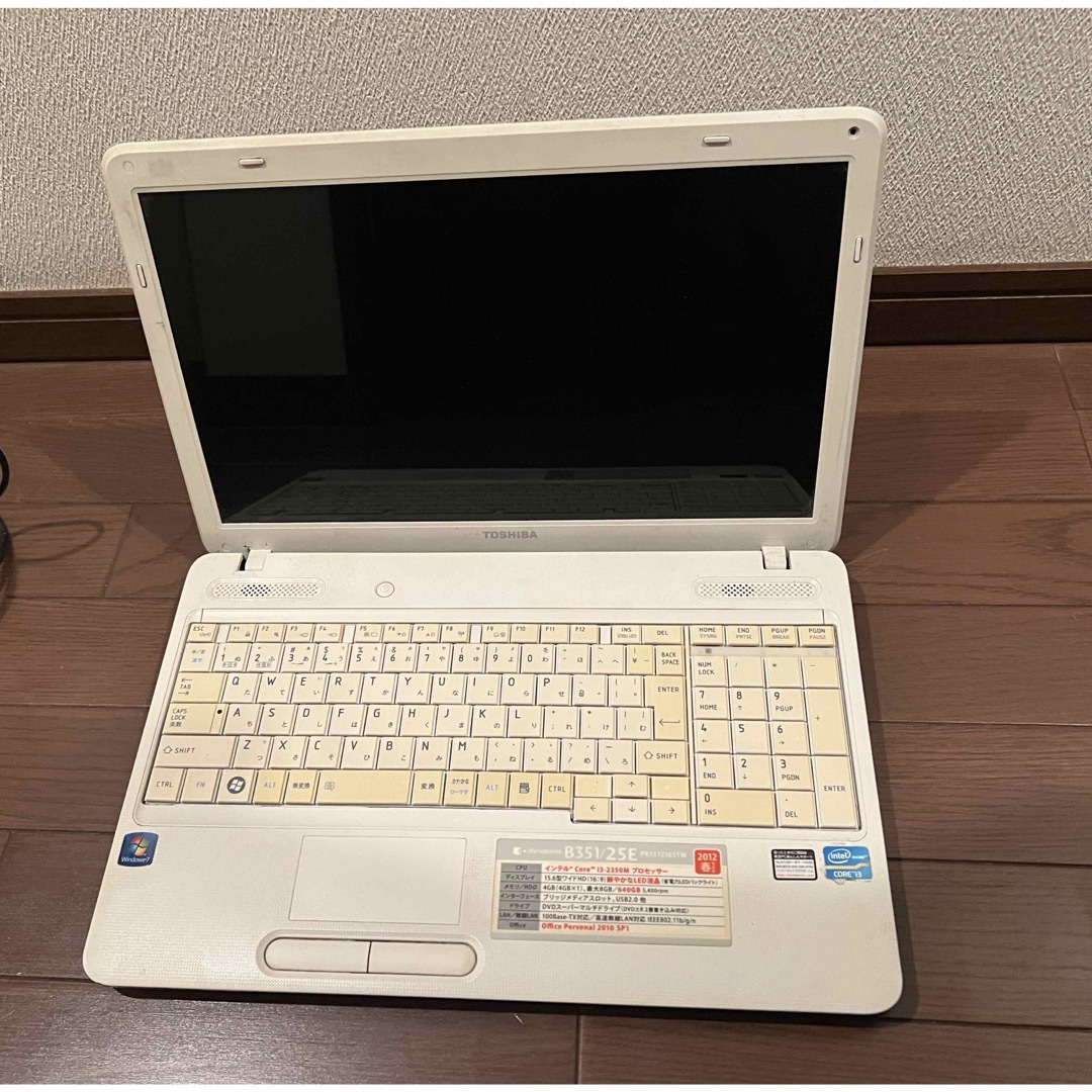 東芝Satellite B351/25E SSD256GB搭載 丸っこい WIN11Home/Core 東芝Satellite B351/25E SSD256GB搭載 丸っこい WIN11Home/Core