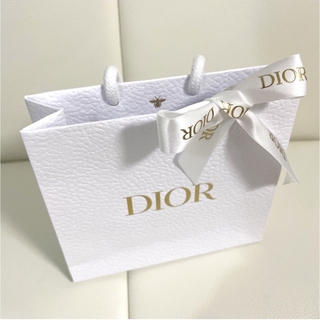 クリスチャンディオール(Christian Dior)のディオール ショッパー ショップ袋 紙袋 限定 ロゴ 蜂マーク リボン付き(ショップ袋)
