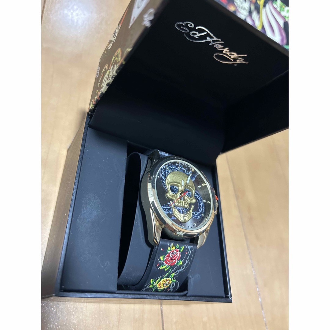 Ed Hardy(エドハーディー)のEd Hardy エドハーディー　腕時計　ドクロ メンズの時計(腕時計(アナログ))の商品写真