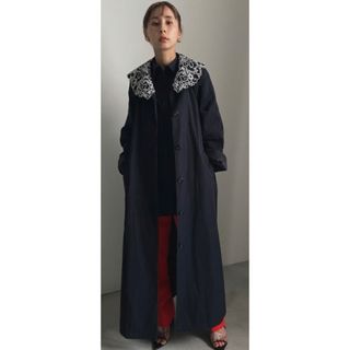 アメリビンテージ　ameri vintage ロングコート　ネイビーレディース