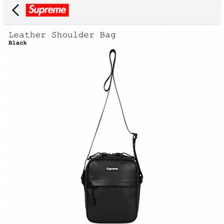 シュプリーム(Supreme)のSupreme Leather Shoulder Bag "Black(ショルダーバッグ)