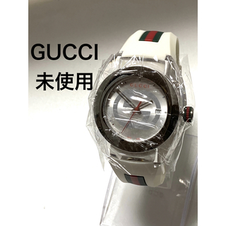 グッチ(Gucci)の【付属品有】 GUCCI グッチ　シンク　電池新品　メンズ腕時計　ホワイト(腕時計(アナログ))
