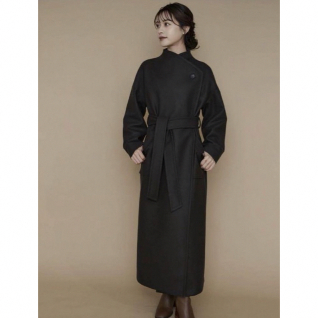 Wide Lapel Long Coat