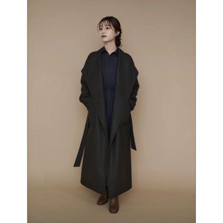 L’Or Wide Lapel Long Coat  アイボリー